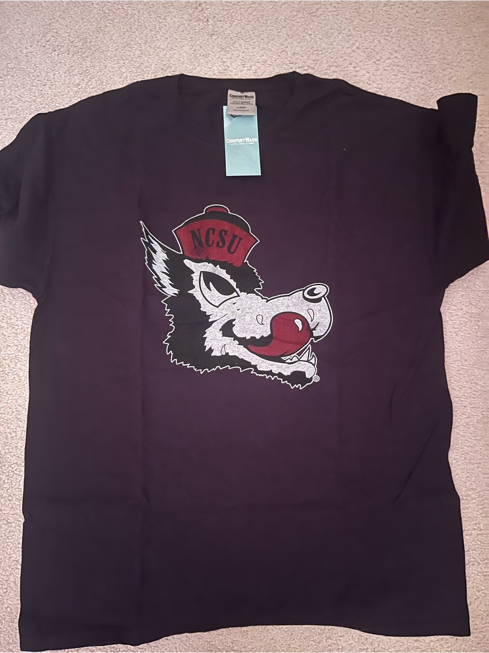 NCSU Wolf Logo Black Graphic T-Shirt